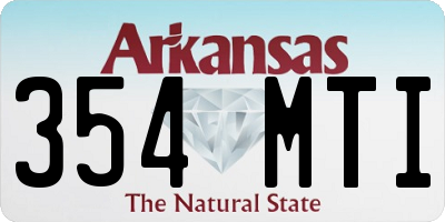 AR license plate 354MTI