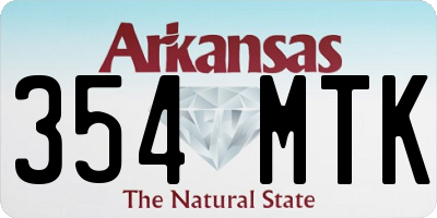 AR license plate 354MTK