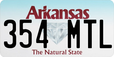 AR license plate 354MTL