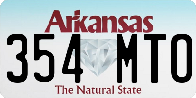 AR license plate 354MTO