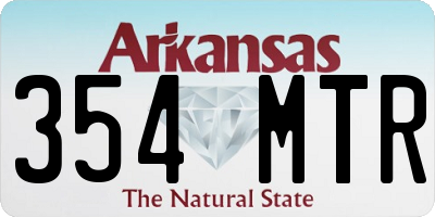 AR license plate 354MTR
