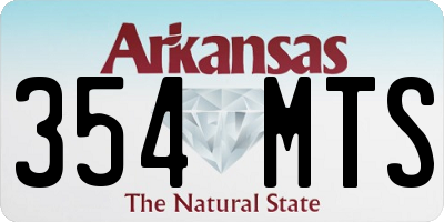 AR license plate 354MTS