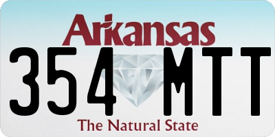 AR license plate 354MTT