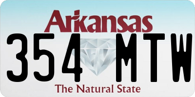 AR license plate 354MTW