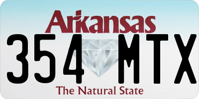 AR license plate 354MTX