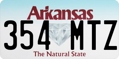 AR license plate 354MTZ