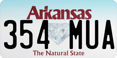 AR license plate 354MUA
