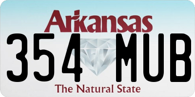AR license plate 354MUB
