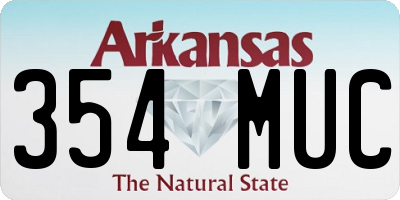 AR license plate 354MUC