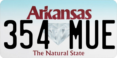 AR license plate 354MUE