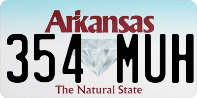 AR license plate 354MUH