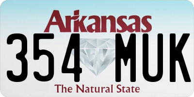 AR license plate 354MUK