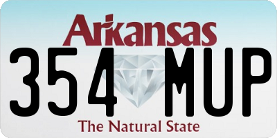 AR license plate 354MUP