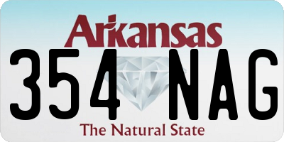AR license plate 354NAG