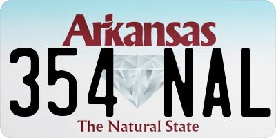 AR license plate 354NAL
