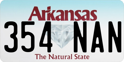 AR license plate 354NAN