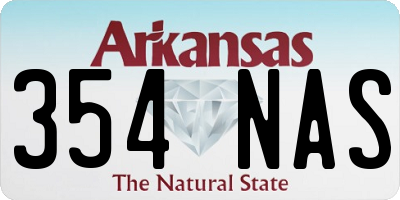 AR license plate 354NAS