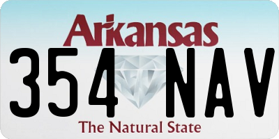 AR license plate 354NAV