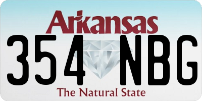 AR license plate 354NBG