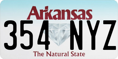 AR license plate 354NYZ