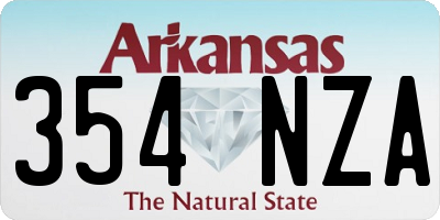 AR license plate 354NZA
