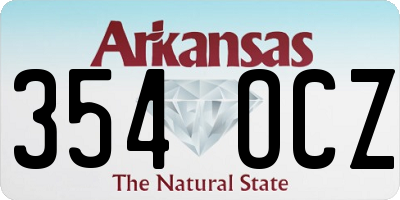 AR license plate 354OCZ