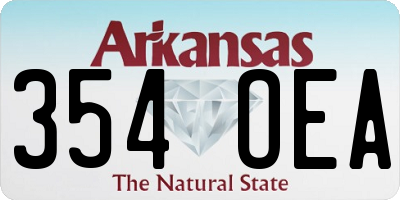 AR license plate 354OEA