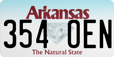 AR license plate 354OEN