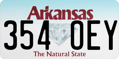 AR license plate 354OEY