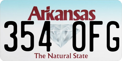 AR license plate 354OFG