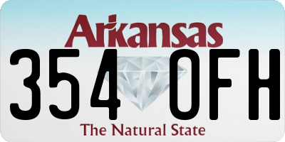 AR license plate 354OFH
