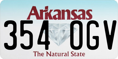 AR license plate 354OGV