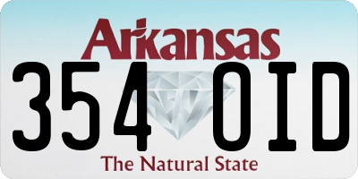 AR license plate 354OID