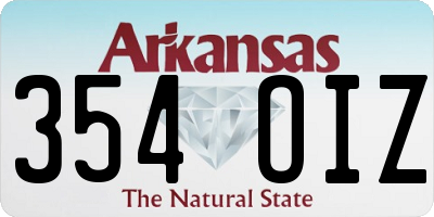 AR license plate 354OIZ