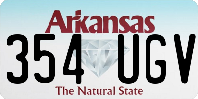 AR license plate 354UGV