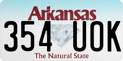AR license plate 354UOK