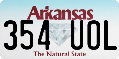 AR license plate 354UOL