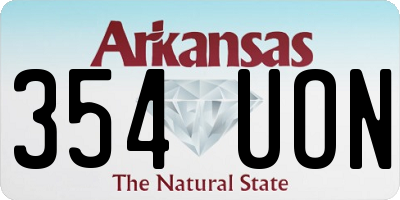 AR license plate 354UON