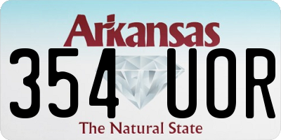 AR license plate 354UOR