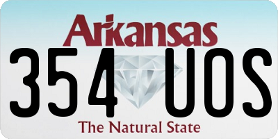 AR license plate 354UOS