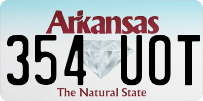 AR license plate 354UOT