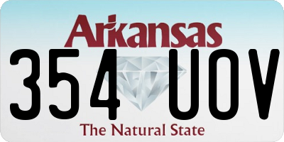 AR license plate 354UOV