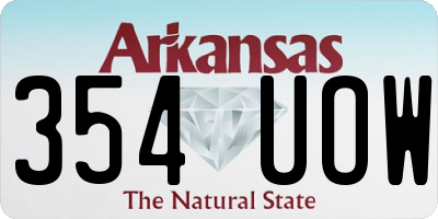 AR license plate 354UOW