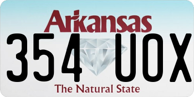 AR license plate 354UOX