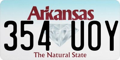 AR license plate 354UOY