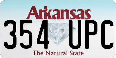 AR license plate 354UPC
