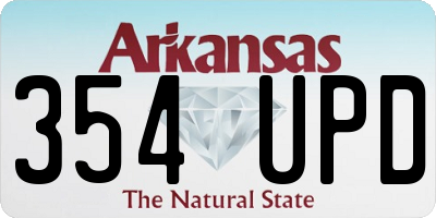 AR license plate 354UPD