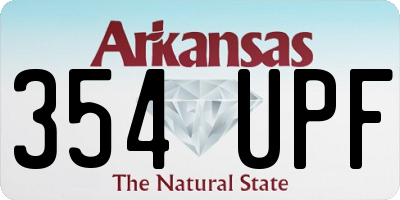 AR license plate 354UPF