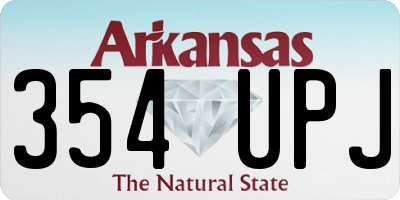 AR license plate 354UPJ