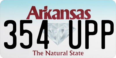 AR license plate 354UPP